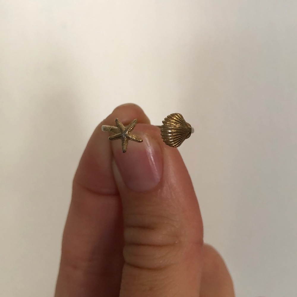 Starfish and Shell Ring